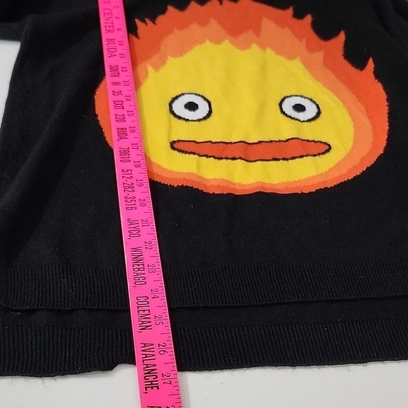 Her Universe Howels Moving Castle  Sweater Size S Crewneck Fire Emoji Ghibli - Picture 6 of 7